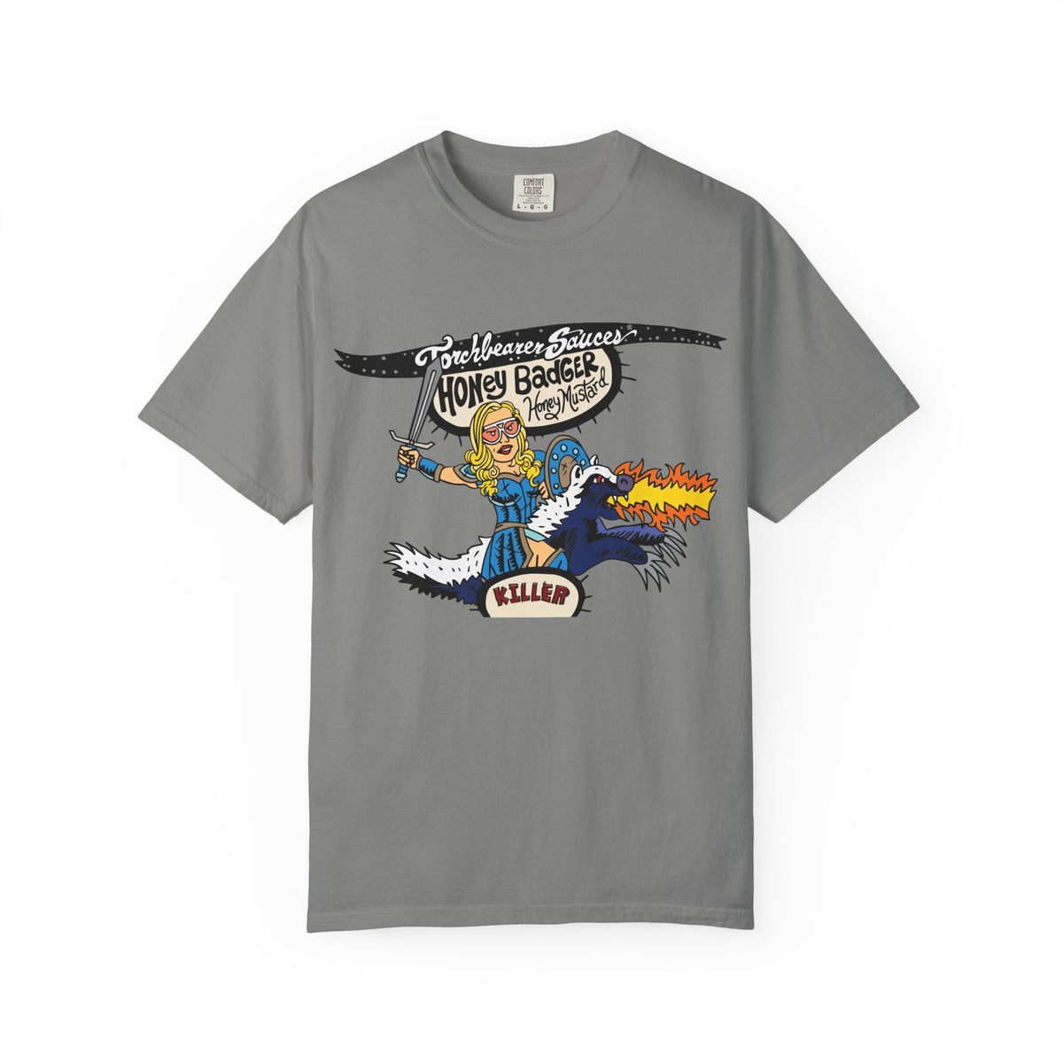 Honey Badger Character T-Shirt (multiple colors available)