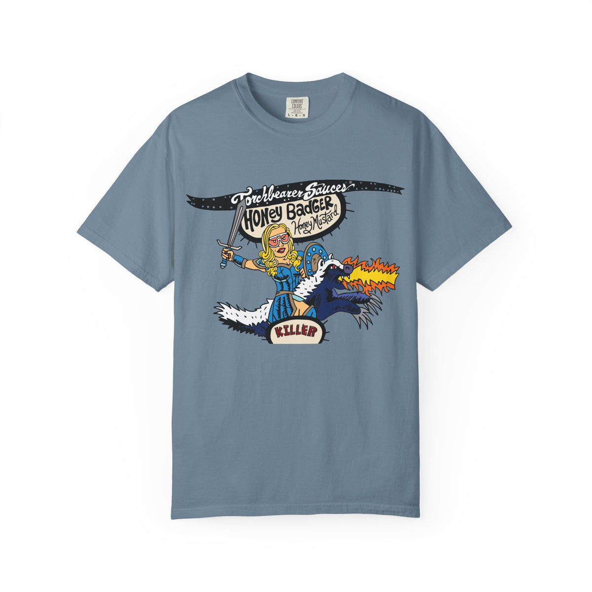 Honey Badger Character T-Shirt (multiple colors available)