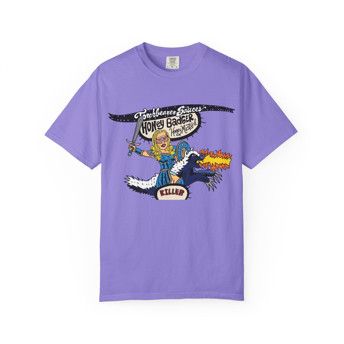 Honey Badger Character T-Shirt (multiple colors available)