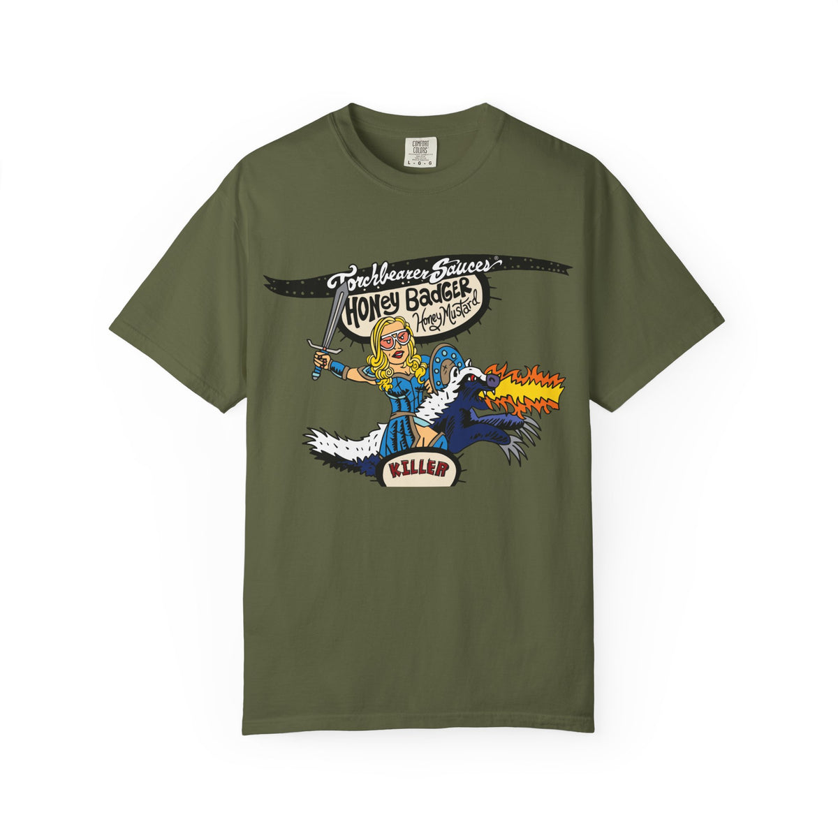 Honey Badger Character T-Shirt (multiple colors available)