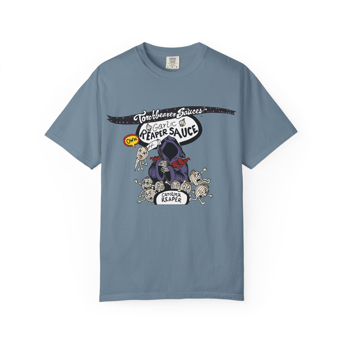 Garlic Reaper Character T-shirt (multiple colors available)