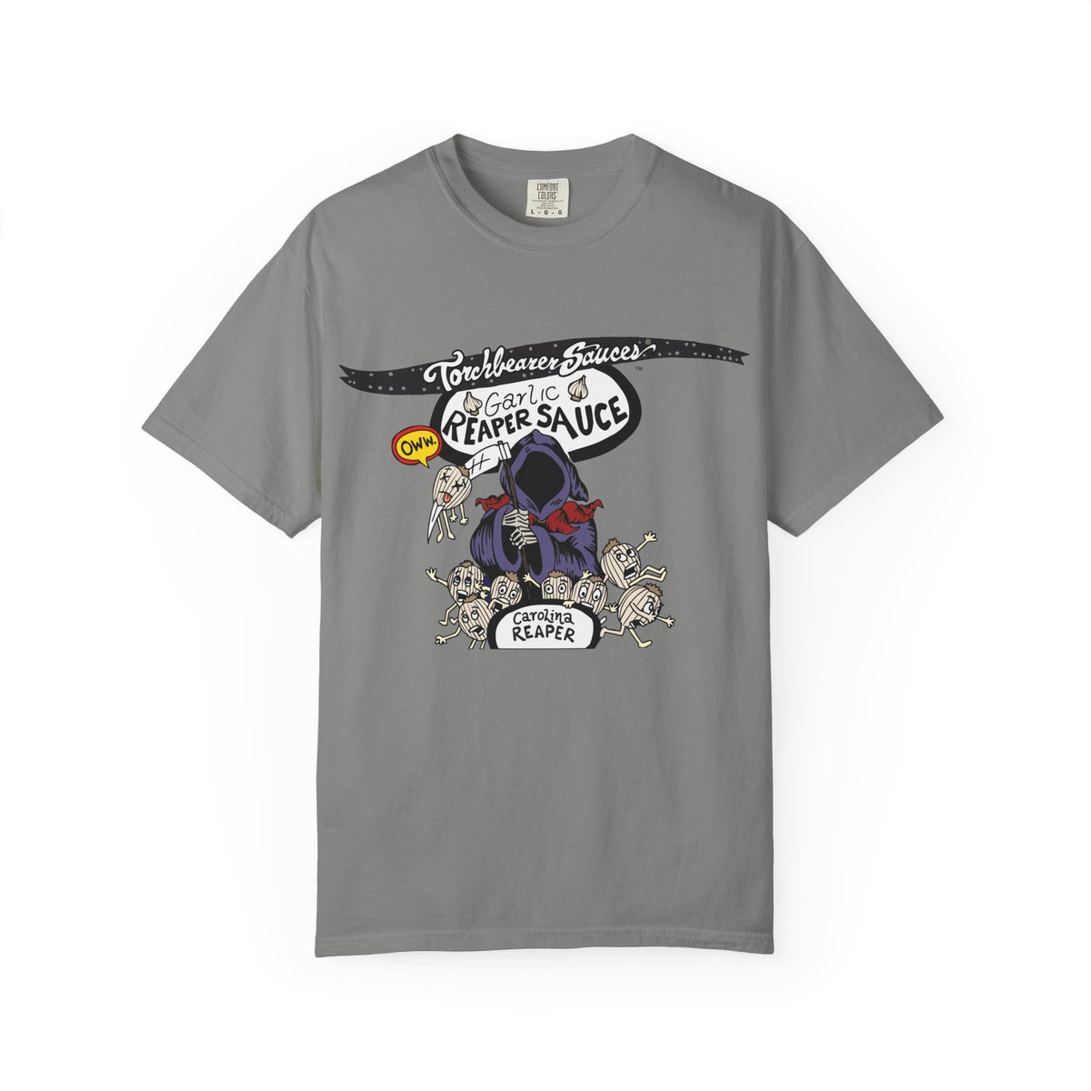 Garlic Reaper Character T-shirt (multiple colors available)