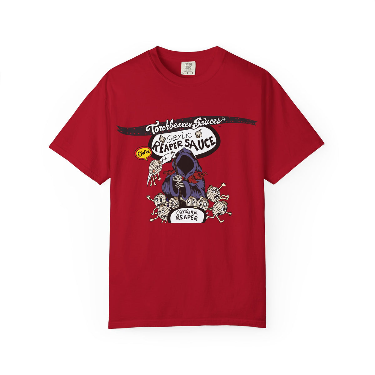 Garlic Reaper Character T-shirt (multiple colors available)