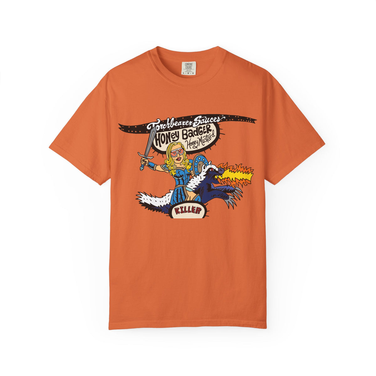 Honey Badger Character T-Shirt (multiple colors available)