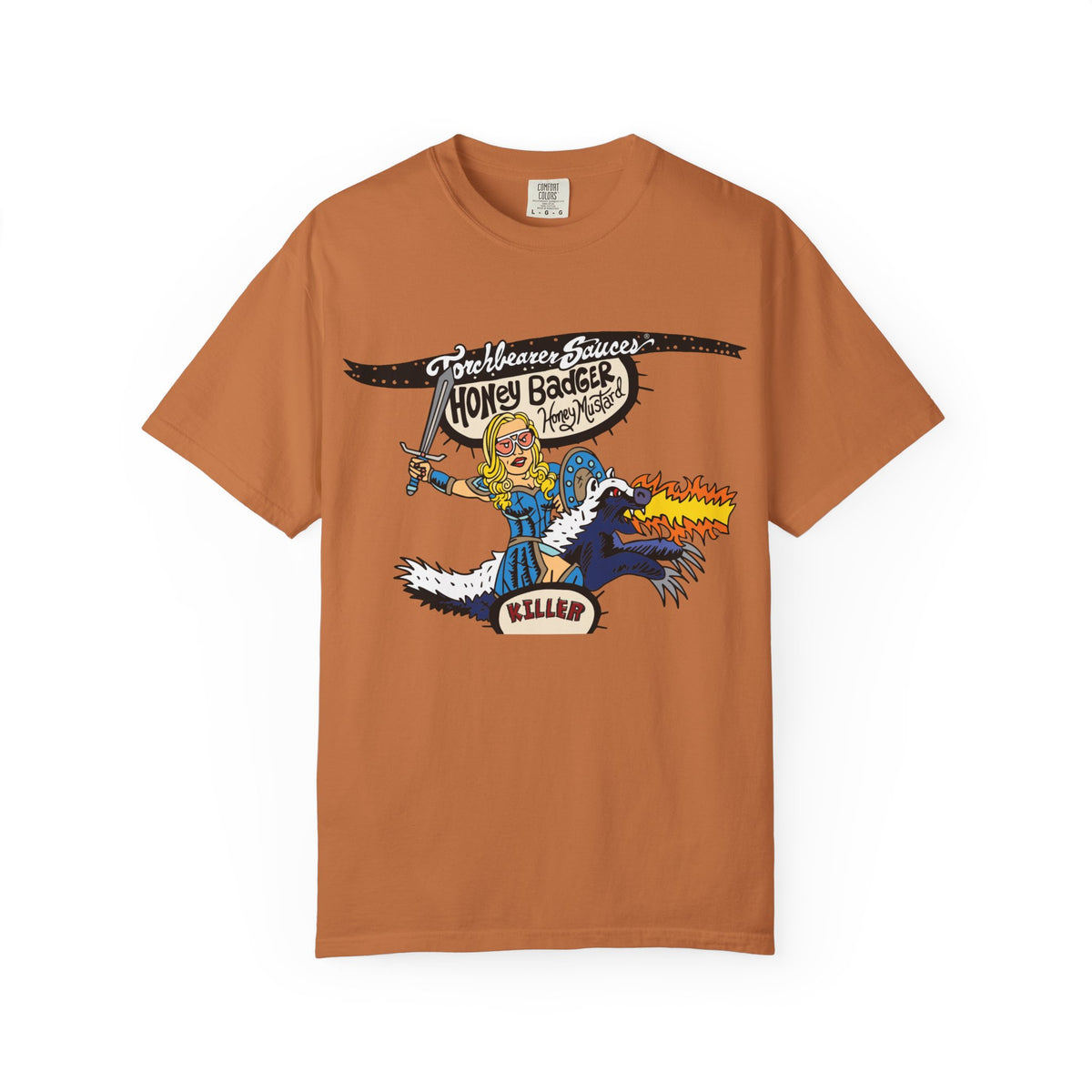 Honey Badger Character T-Shirt (multiple colors available)